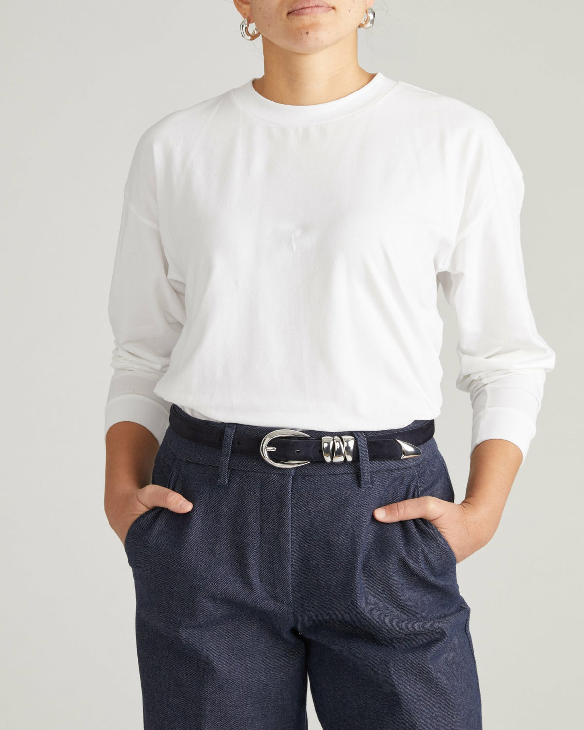 Long Sleeve Relaxed Tee - White | Universal Standard
