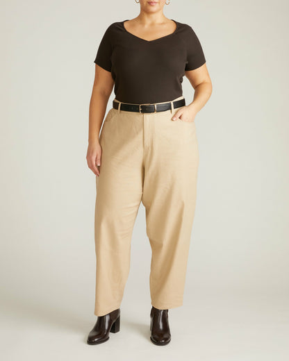 Carey Ribbed Sweetheart Tee - Espresso | Universal Standard