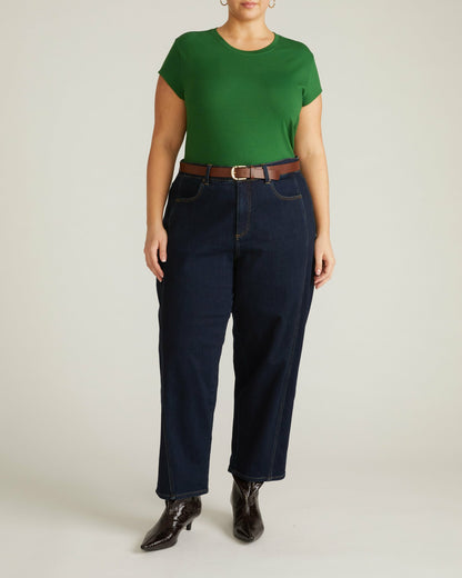 Ashley Cap Sleeve Tee - Green Park | Universal Standard