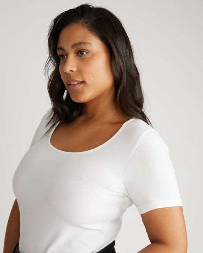 Scoop Neck Tee - White | Universal Standard
