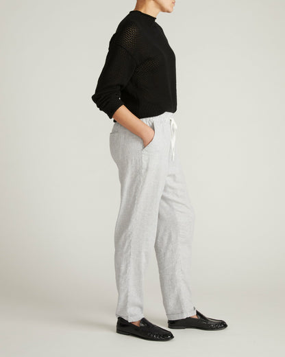 Positano Pointelle Mock Neck Sweater - Black | Universal Standard