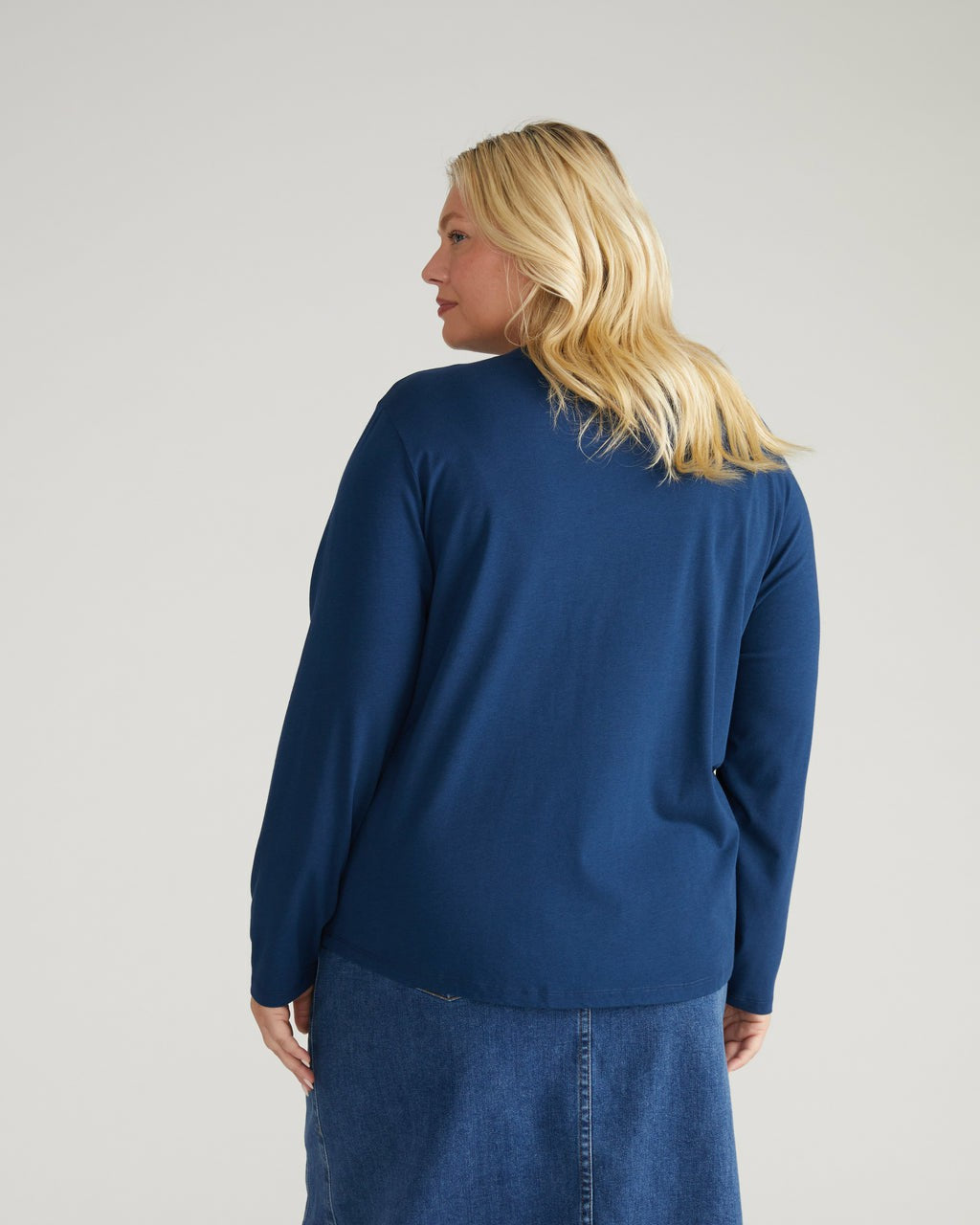 Long Sleeve Garcon Tee - Pageant Blue | Universal Standard