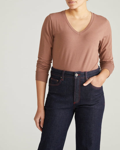 Long Sleeve V Rex - Allspice | Universal Standard