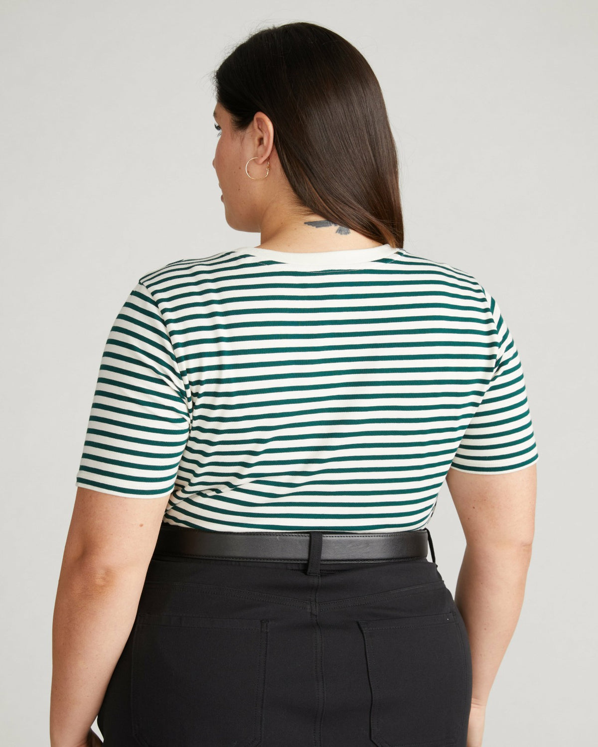 Tee Rex - Bone/Botanic Stripe | Universal Standard