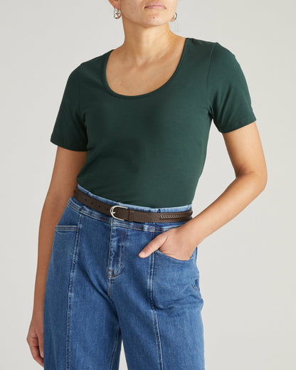 Scoop Neck Tee - Forest Green | Universal Standard