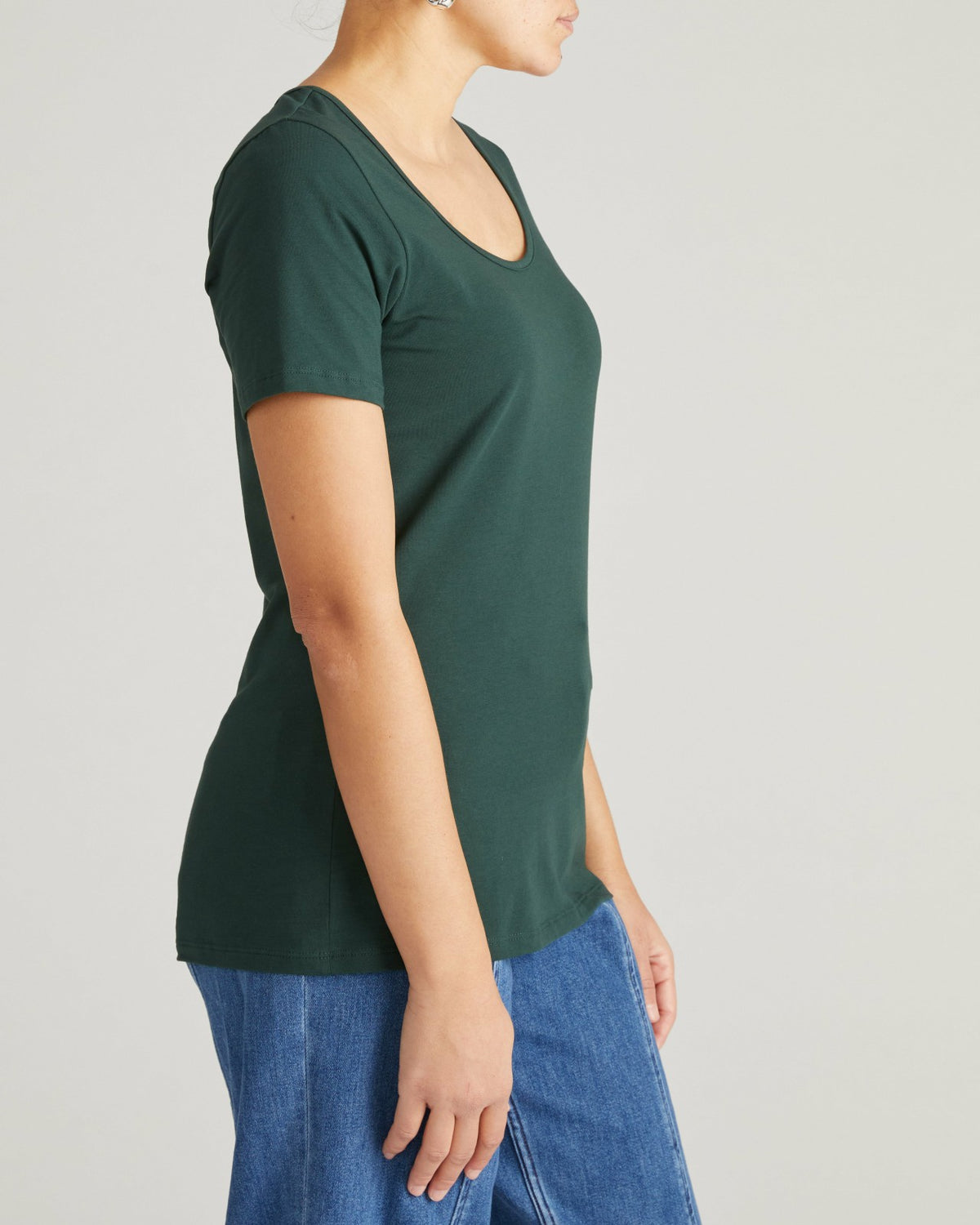 Scoop Neck Tee - Forest Green | Universal Standard