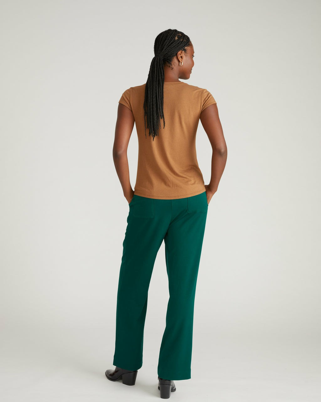 Ashley Cap Sleeve Tee - Classic Camel | Universal Standard