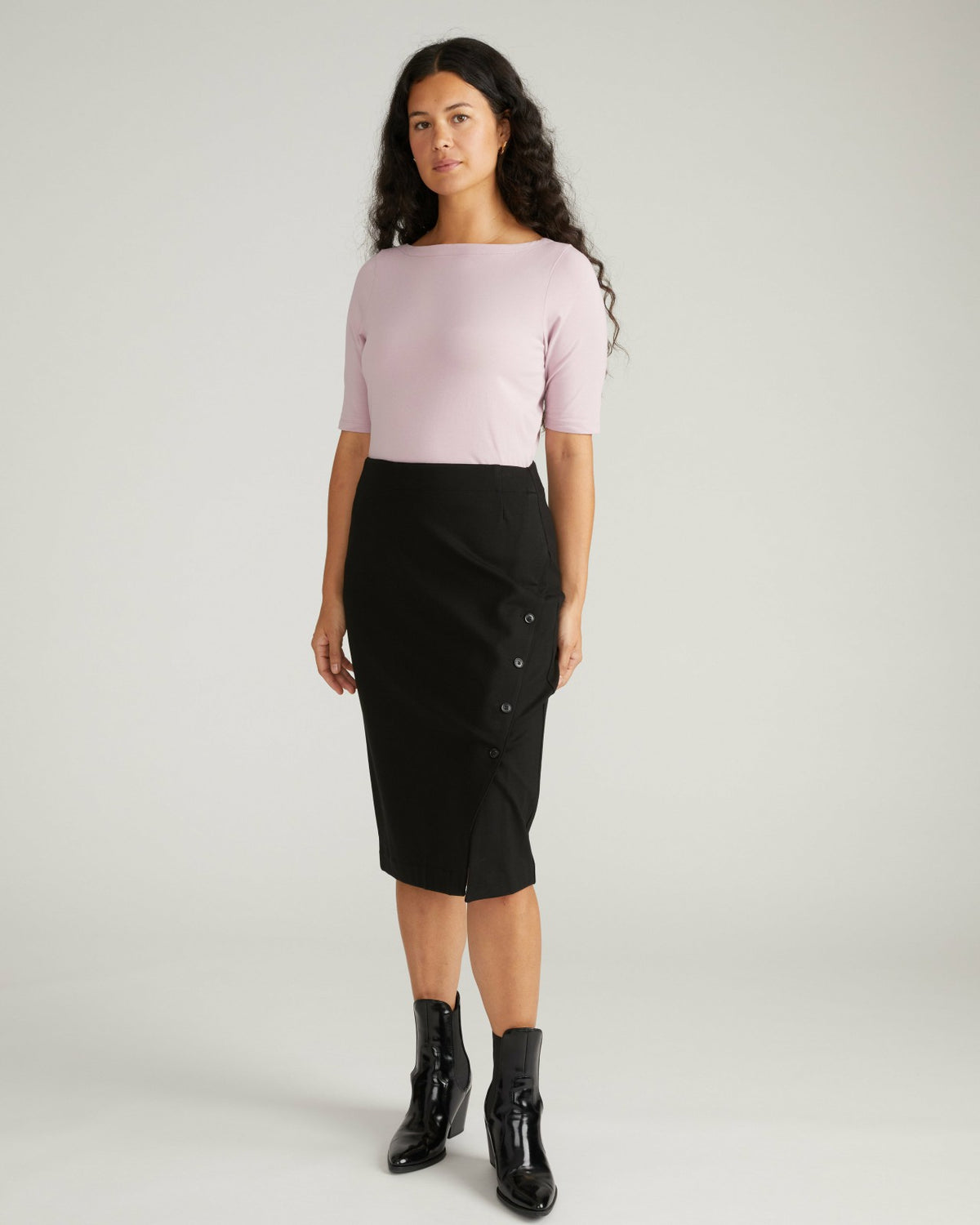 Bella Boatneck Tee - Pale Mauve | Universal Standard