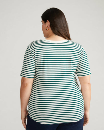 V Rex - Bone/Botanic Stripe | Universal Standard