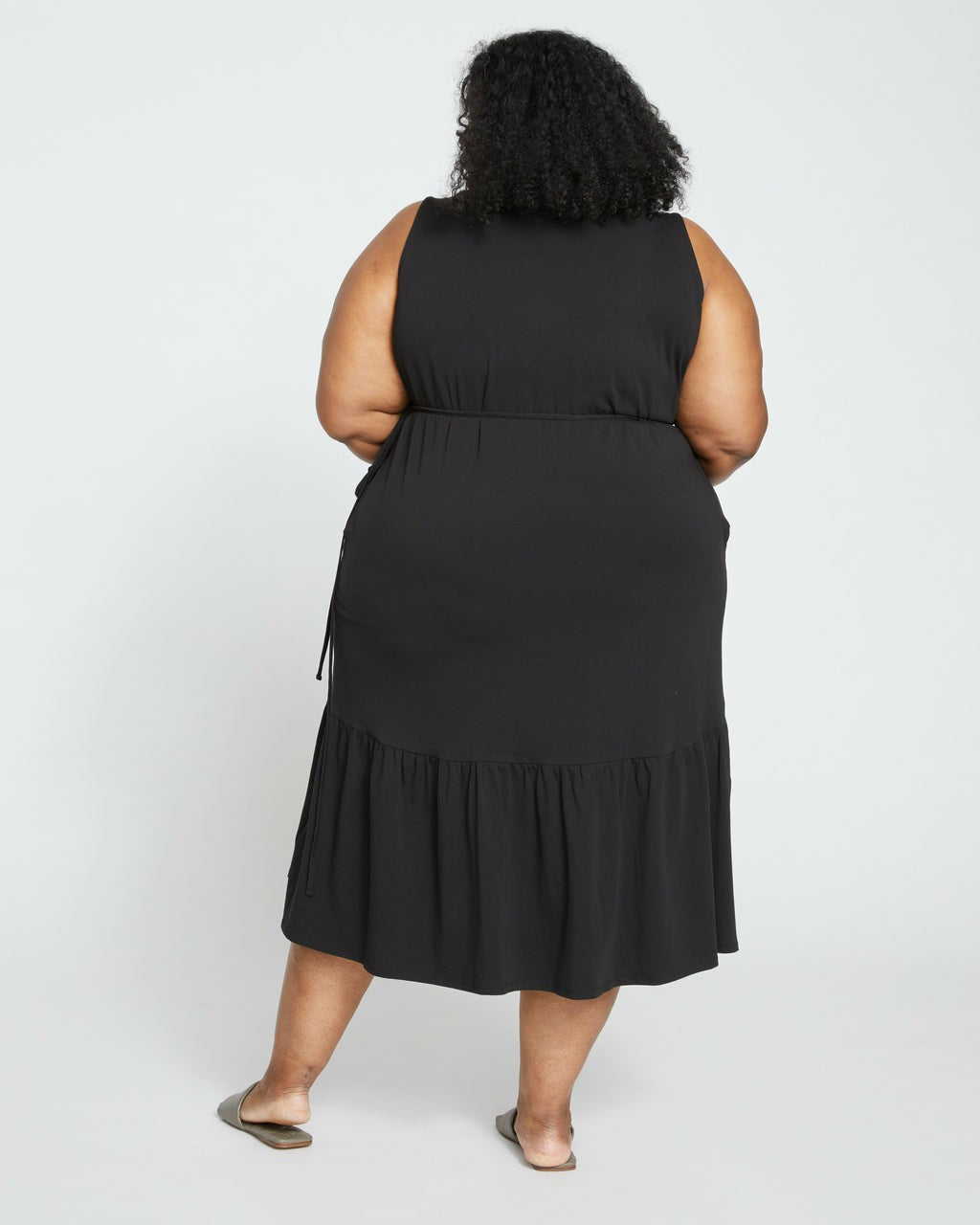 Tiered Twirl Wrap Dress - Black | Universal Standard