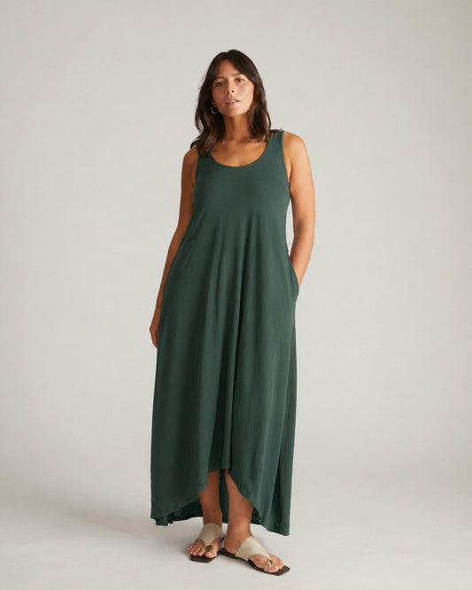Athena Divine Jersey Dress - Forest Green | Universal Standard