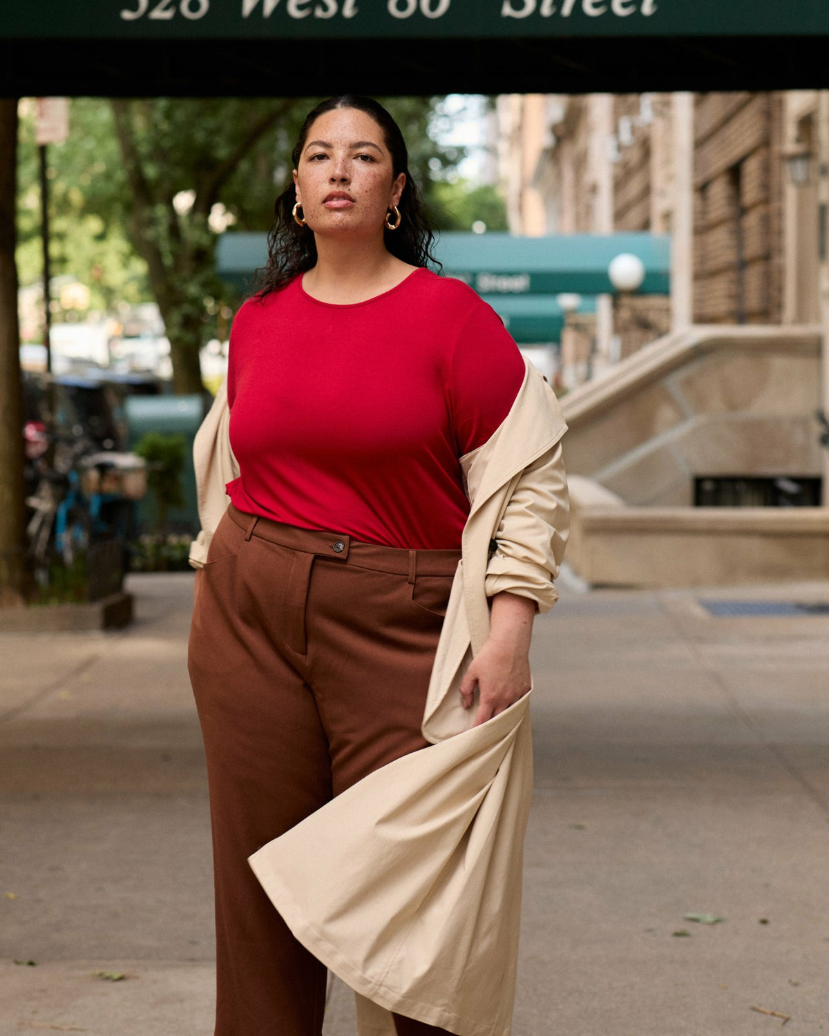 Joan Liquid Jersey Long Sleeve Top - New York Red | Universal Standard