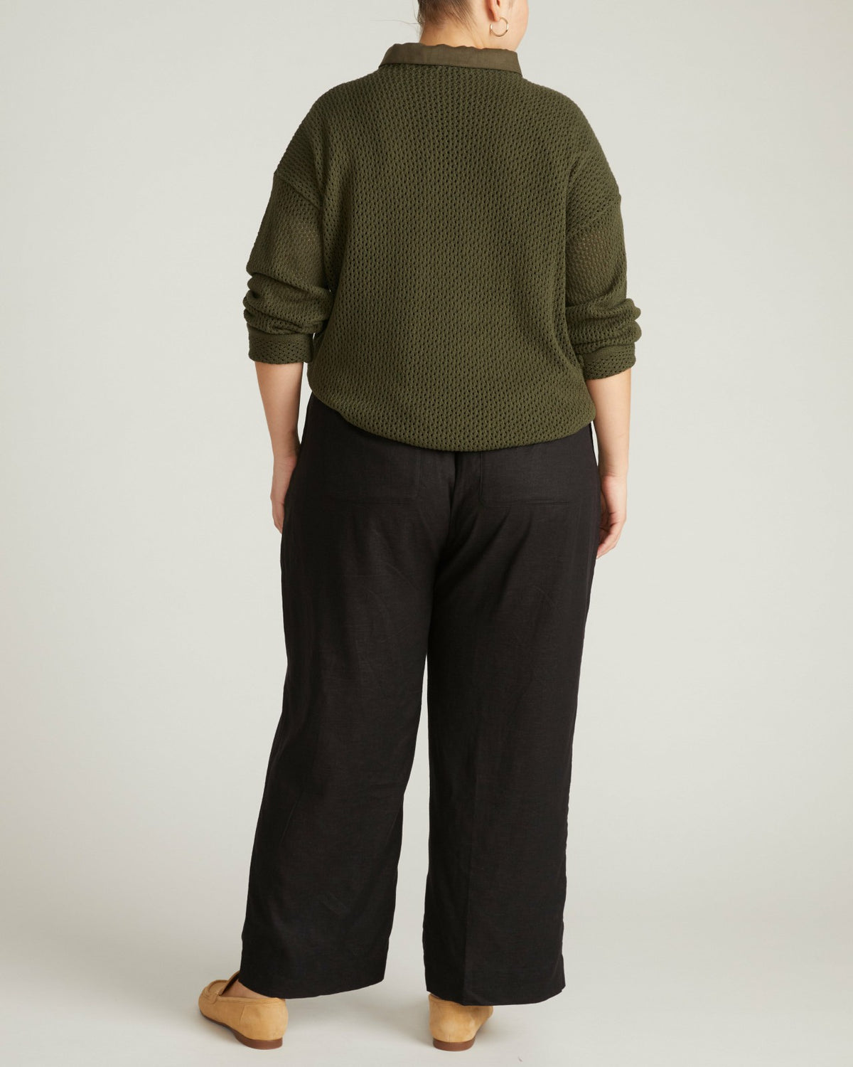 Positano Pointelle Mock Neck Sweater - Camo | Universal Standard