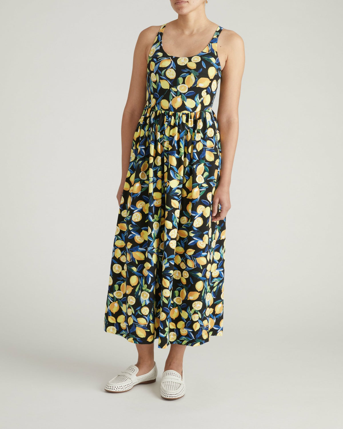 Cayo Cami Dress - Black Limoncello Print | Universal Standard