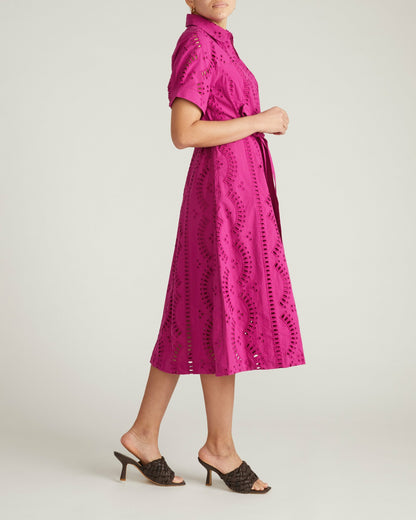 Tina Cotton Poplin Shirtdress - Hyper Pink | Universal Standard