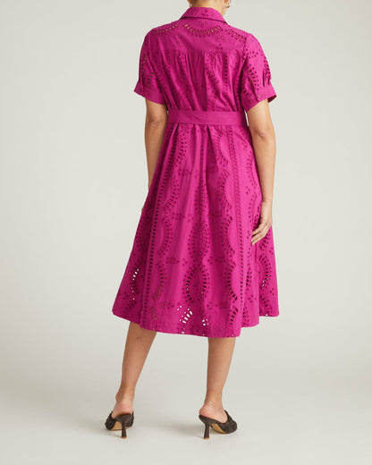 Tina Cotton Poplin Shirtdress - Hyper Pink | Universal Standard